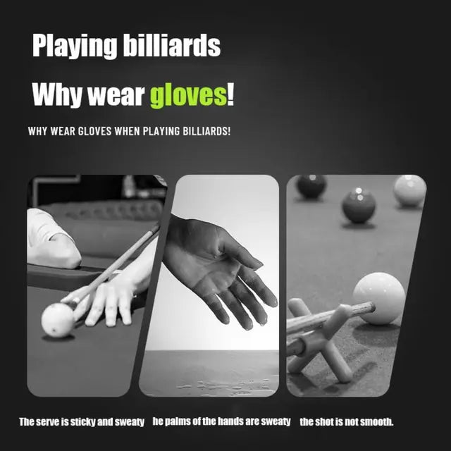 Elastic 3-Finger Snooker Glove Anti-Slip Billiard Glove - Left Hand