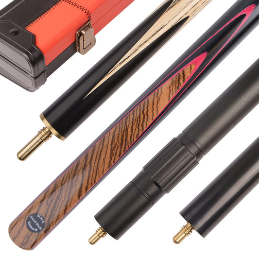 The Zebreano Rose Red pool cue set