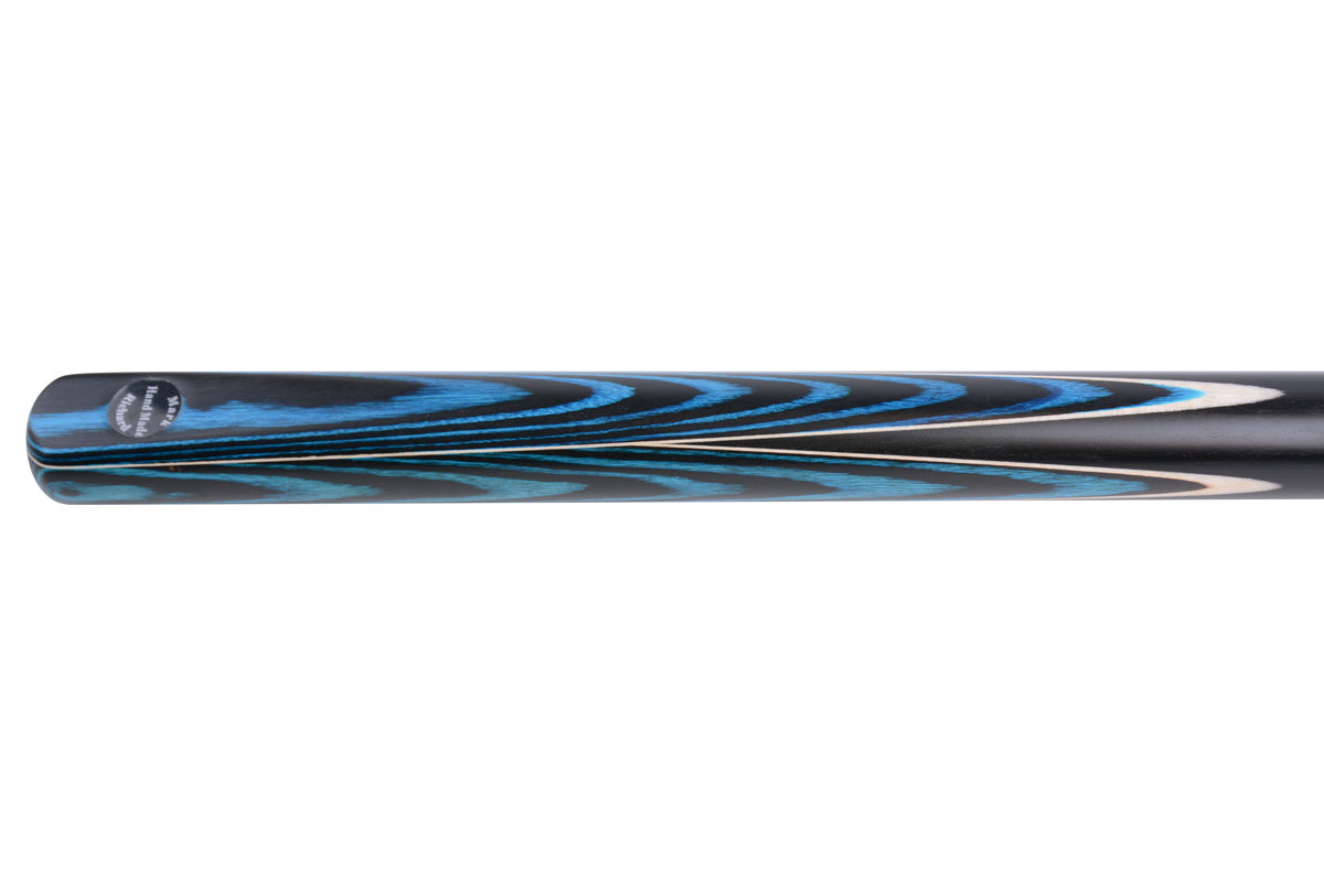MARK RICHARD Black Badge 57 inch 3/4 Jointed 8.5mm English 8 Ball Pool Cue - 9.5mm Tip Blue&Black Snooker Cue and Case Set #T15SC98