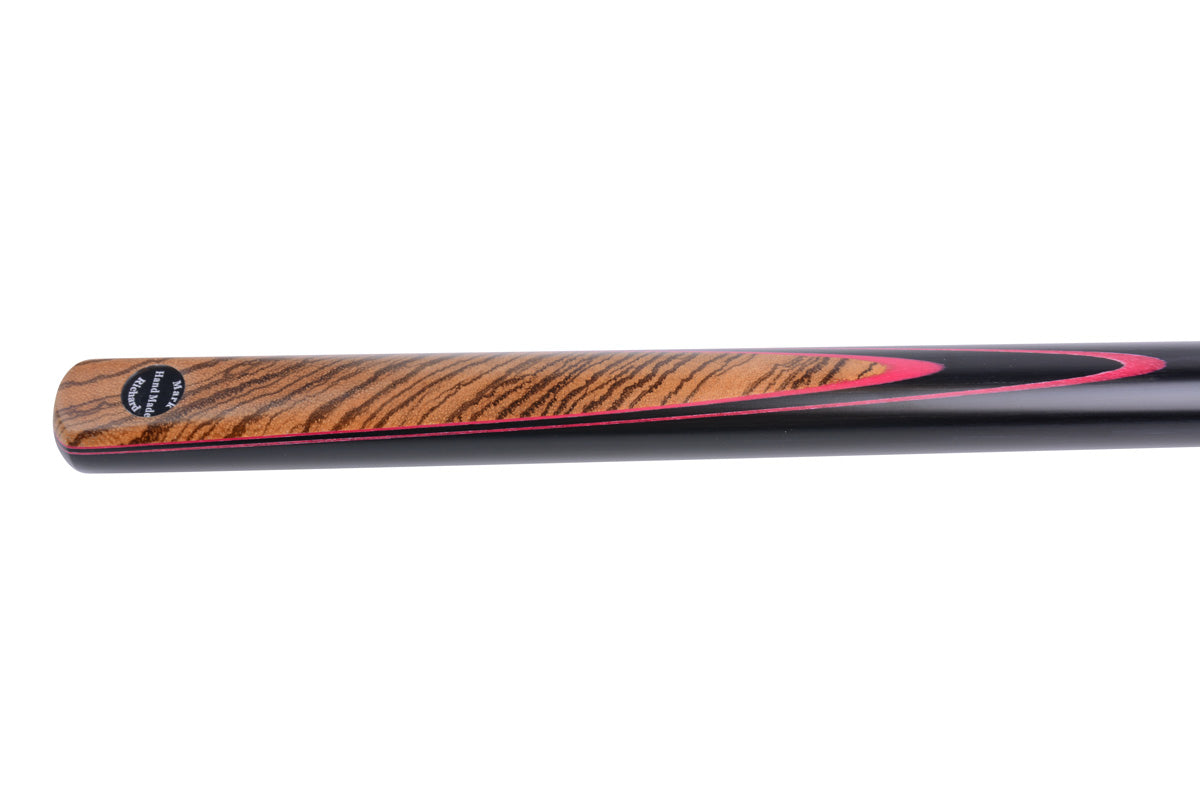 8.5/9.5mm Tip Snooker & English Pool Cue Set - Zebreano Rose Red Design #SC99