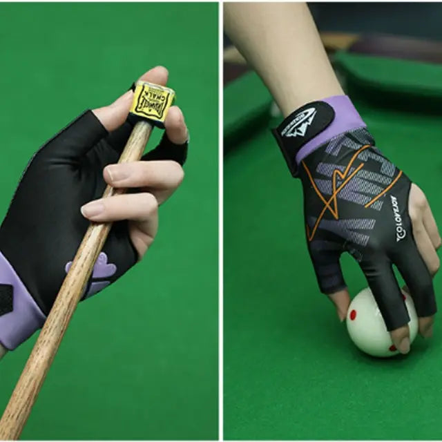 Elastic 3-Finger Snooker Glove Anti-Slip Billiard Glove - Left Hand
