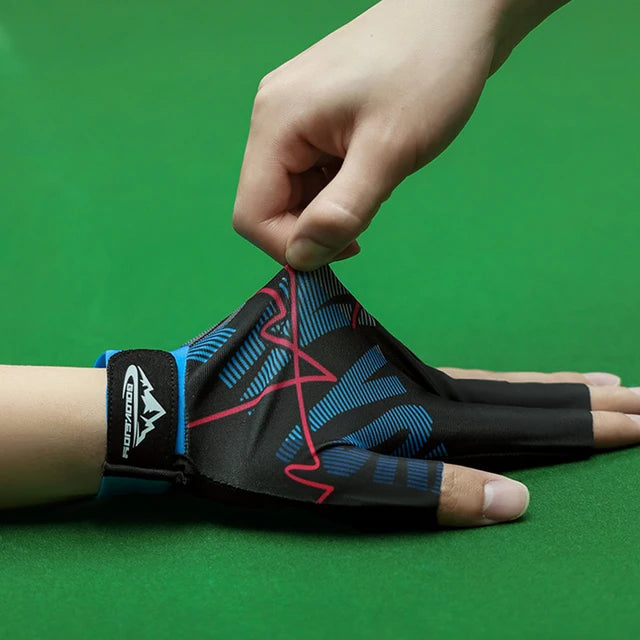 Elastic 3-Finger Snooker Glove Anti-Slip Billiard Glove - Left Hand
