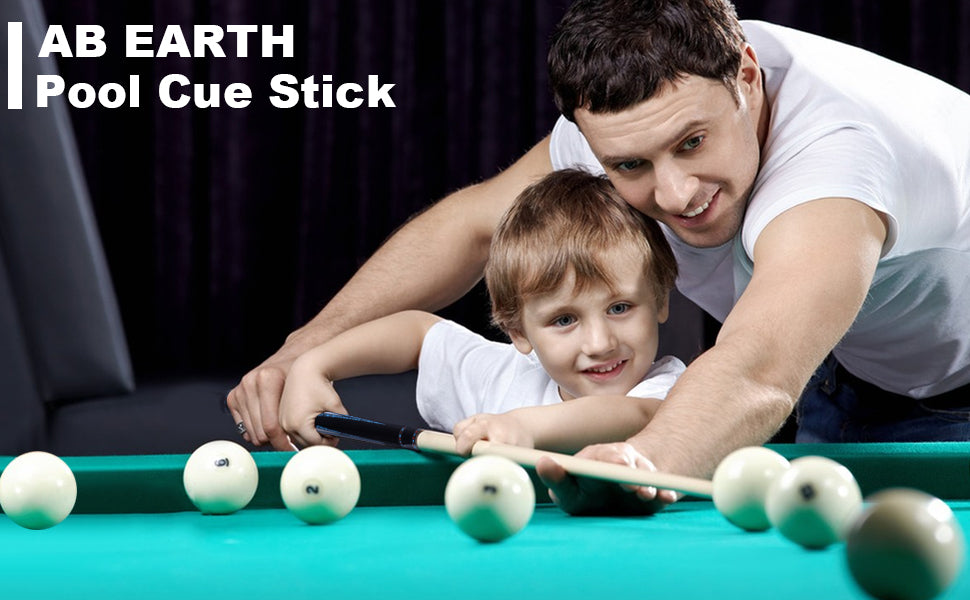 AB EARTH 36”/42”/48” American Short Pool Cues for Tight Places #K9