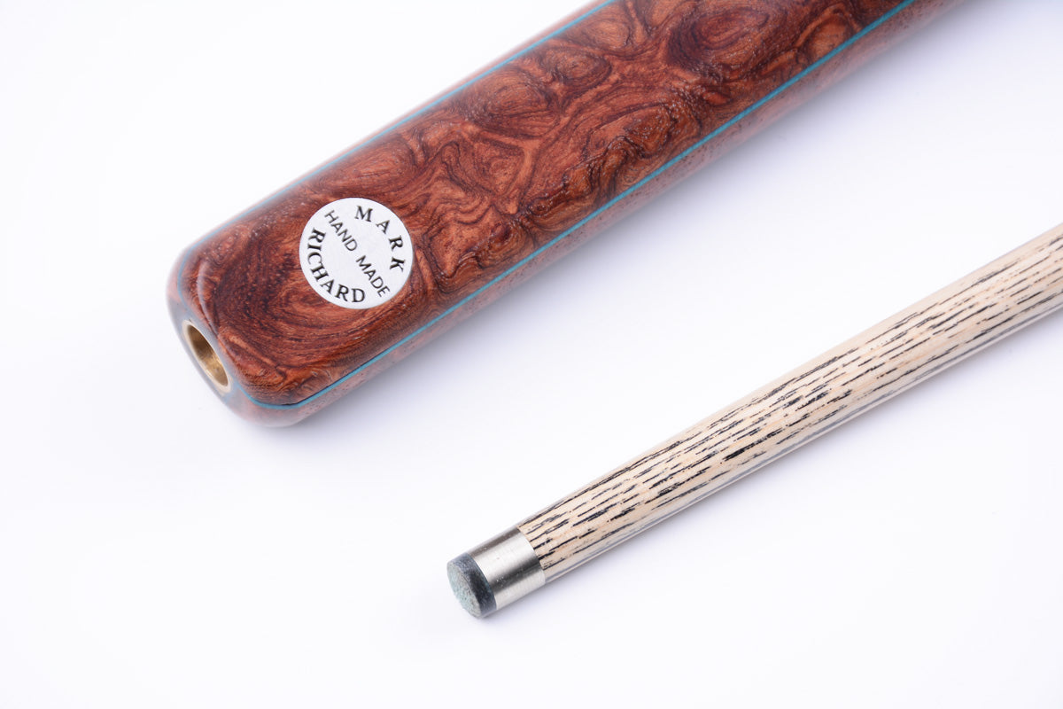 Pro One Piece Alloy 58" Snooker Cue - Tournament-Grade Handcrafted Bubinga & Blue Maple Inlays #T103AON02