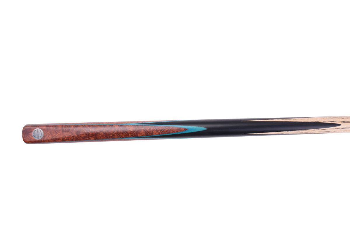 Pro One Piece Alloy 58" Snooker Cue - Tournament-Grade Handcrafted Bubinga & Blue Maple Inlays #T103AON02