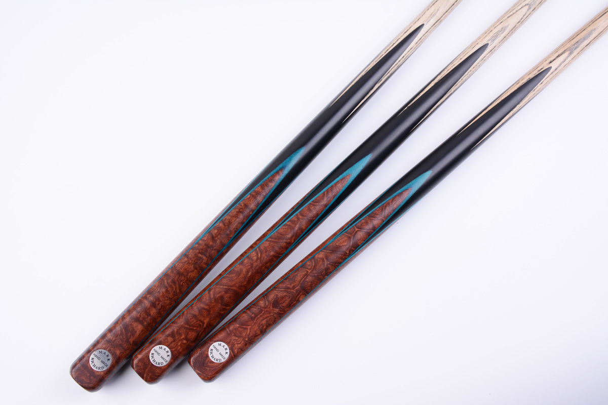Pro One Piece Alloy 58" Snooker Cue - Tournament-Grade Handcrafted Bubinga & Blue Maple Inlays #T103AON02