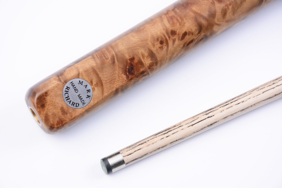 Crafted for Precision: Laos Burl & Gabon Ebony Splices Alloy Pro 58" One piece Snooker Cue Kit #T102AON05