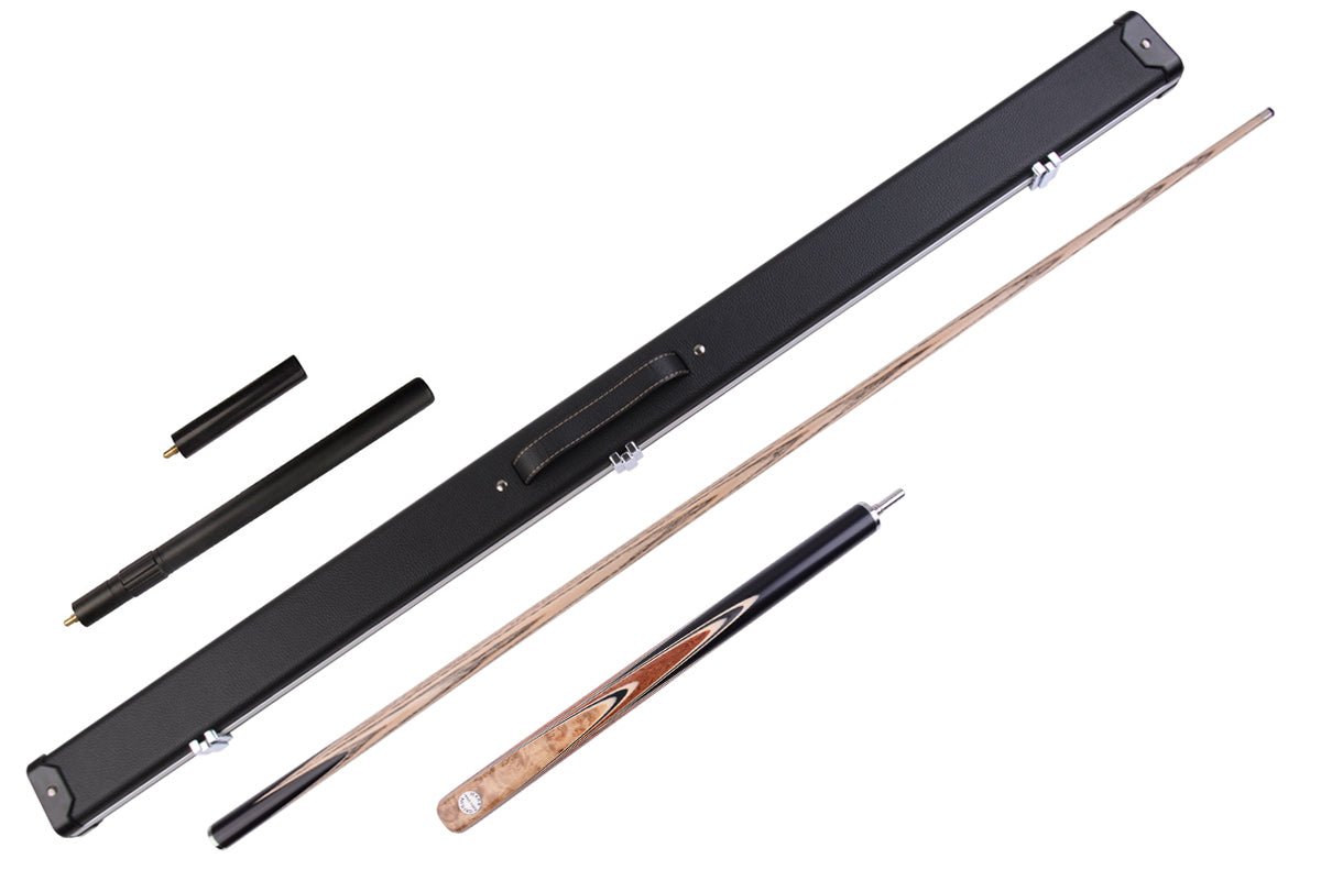 58" Alloy Pro Series 3/4 Joint Snooker Cue Kit - Tournament-Grade Bubinga & Laos burl Splices #T94AOY33