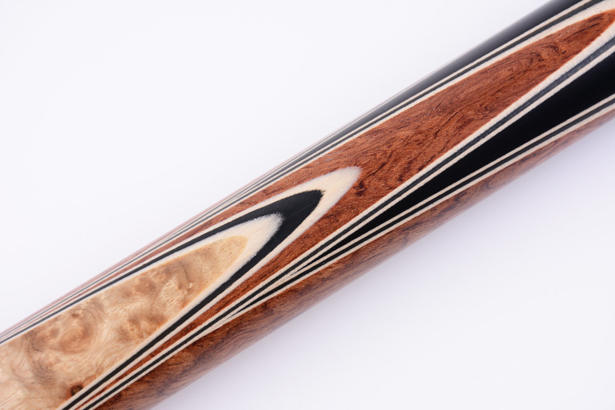 58" Alloy Pro Series 3/4 Joint Snooker Cue Kit - Tournament-Grade Bubinga & Laos burl Splices #T94AOY33
