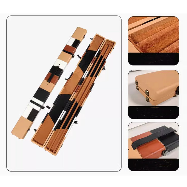 Pay 49GBP Update Case - MARK RICHARD Luxury Enhanced Leatherette Case for Two 58 inch 3/4 Cue Case #T402