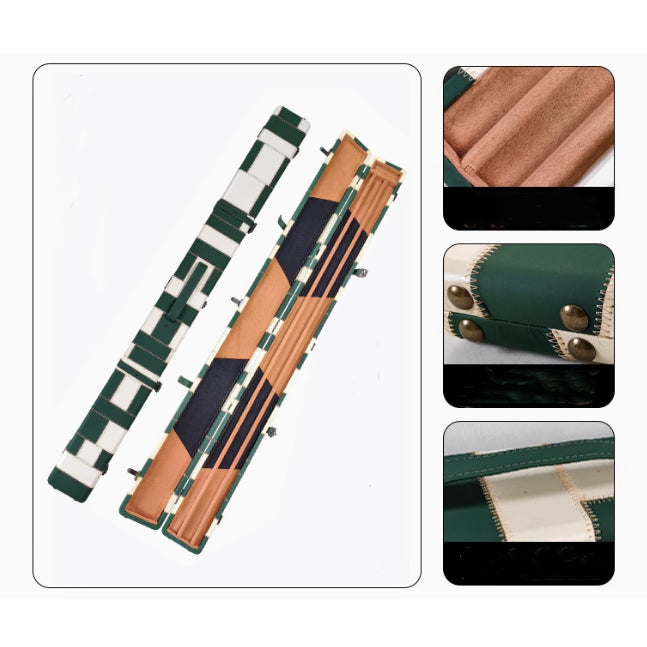 Pay 49GBP Update Case - MARK RICHARD Luxury Enhanced Leatherette Case for Two 58 inch 3/4 Cue Case #T403