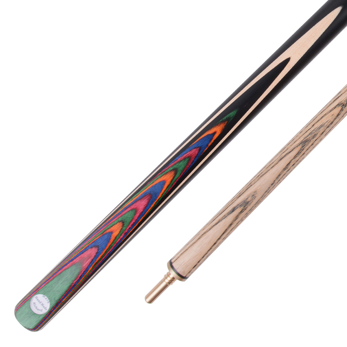 Two-Piece Rainbow Arrows Design Snooker Cue Set with Case & Starter Accessories - 57" Centre-Jointed #PC1SA26