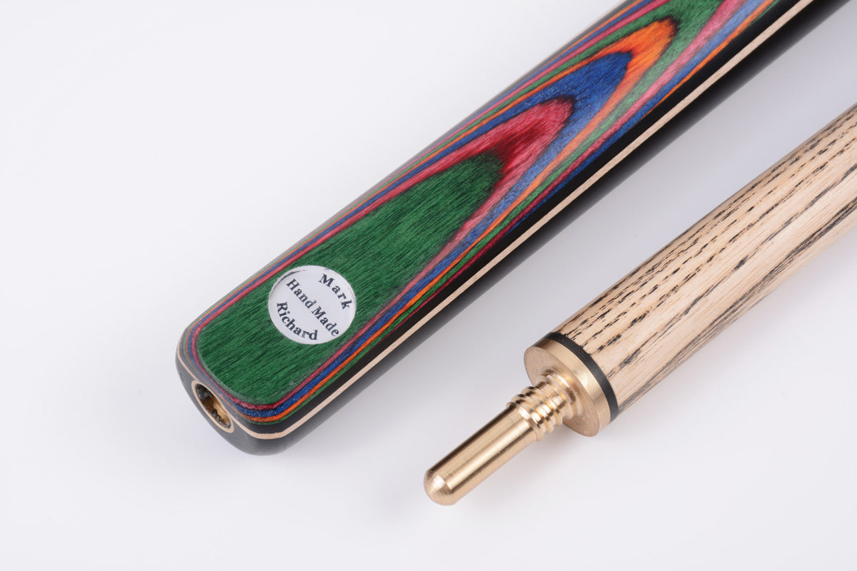 Two-Piece Rainbow Arrows Design Snooker Cue Set with Case & Starter Accessories - 57" Centre-Jointed #PC1SA26