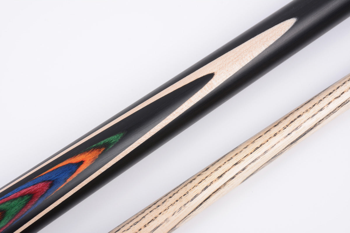 Two-Piece Rainbow Arrows Design Snooker Cue Set with Case & Starter Accessories - 57" Centre-Jointed #PC1SA26