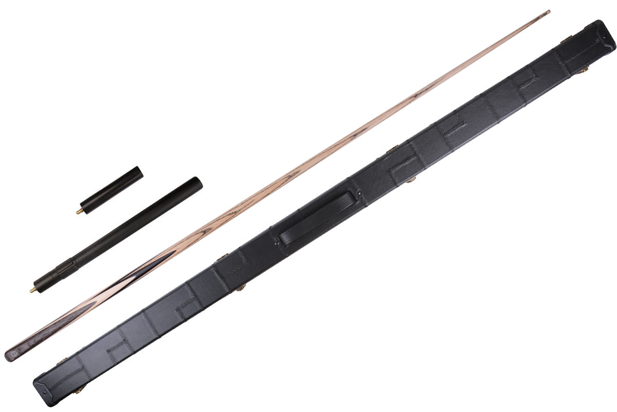 British Excellence 58" One Piece Snooker Cue – Hand-Spliced Classic Maple & Ebony Design #SCP03