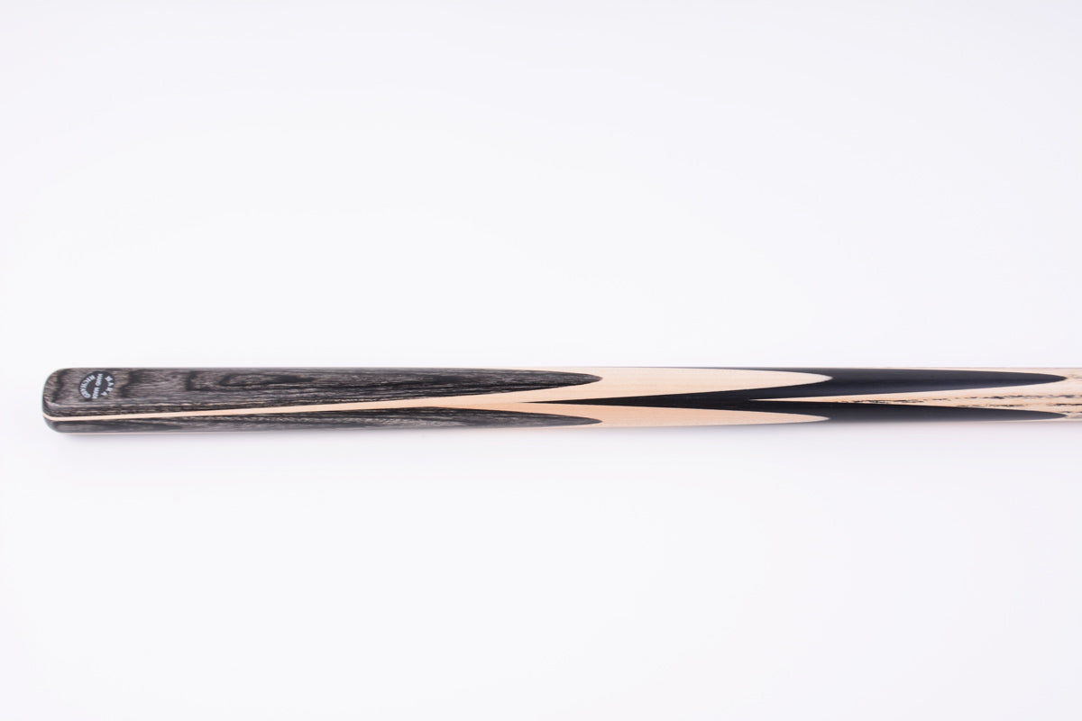 British Excellence 58" One Piece Snooker Cue – Hand-Spliced Classic Maple & Ebony Design #SCP03