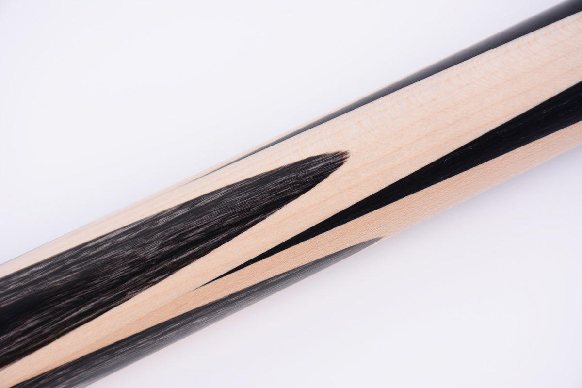 British Excellence 58" One Piece Snooker Cue – Hand-Spliced Classic Maple & Ebony Design #SCP03