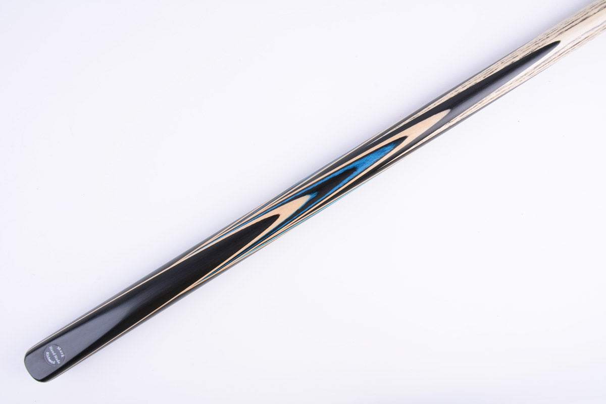 MARK RICHARD Black Badge Sapphire 9.5mm Tip One Piece Snooker Cue Stick- 8 wood Splices Billiards Cue and Case Set #SCP08