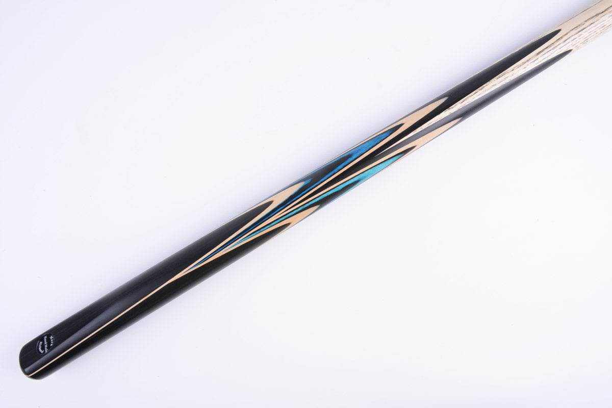 MARK RICHARD Black Badge Sapphire 9.5mm Tip One Piece Snooker Cue Stick- 8 wood Splices Billiards Cue and Case Set #SCP08