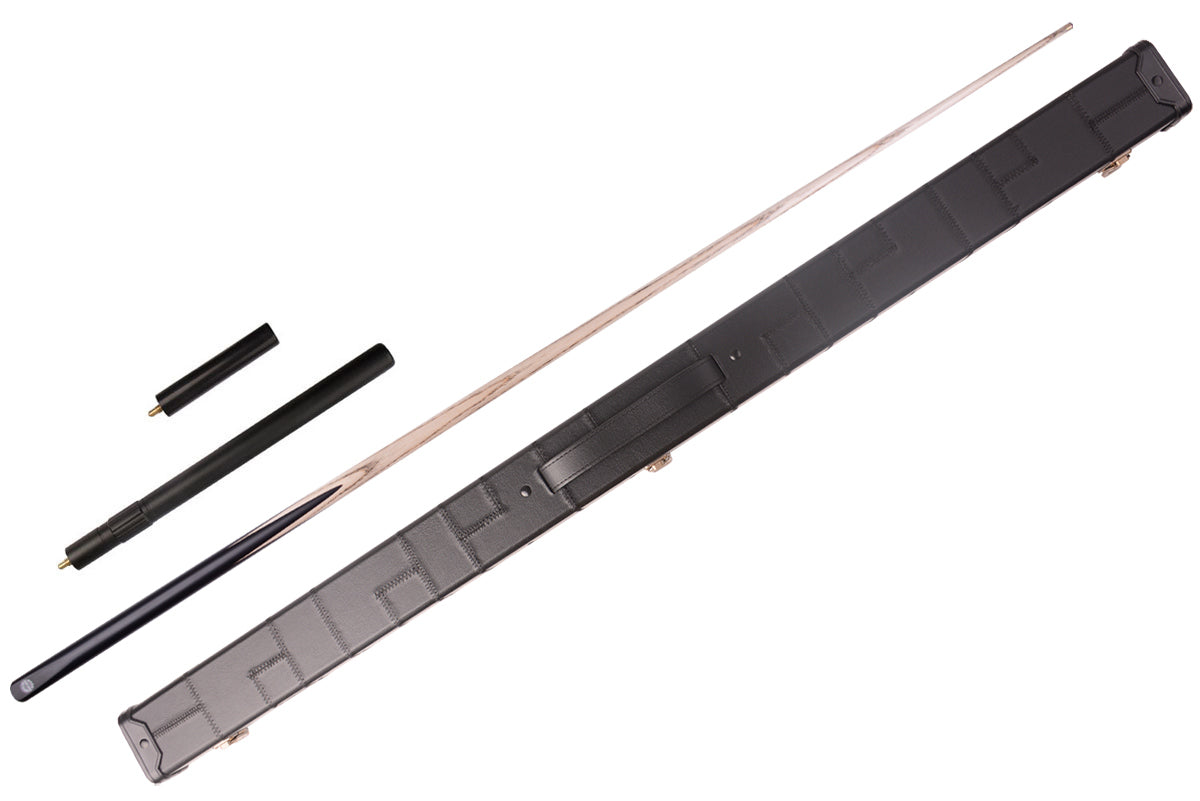 58" Sleek Hi-Tech Black Wood Design One Piece Snooker Cue & Premium Set - British Craftsmanship #SCP72