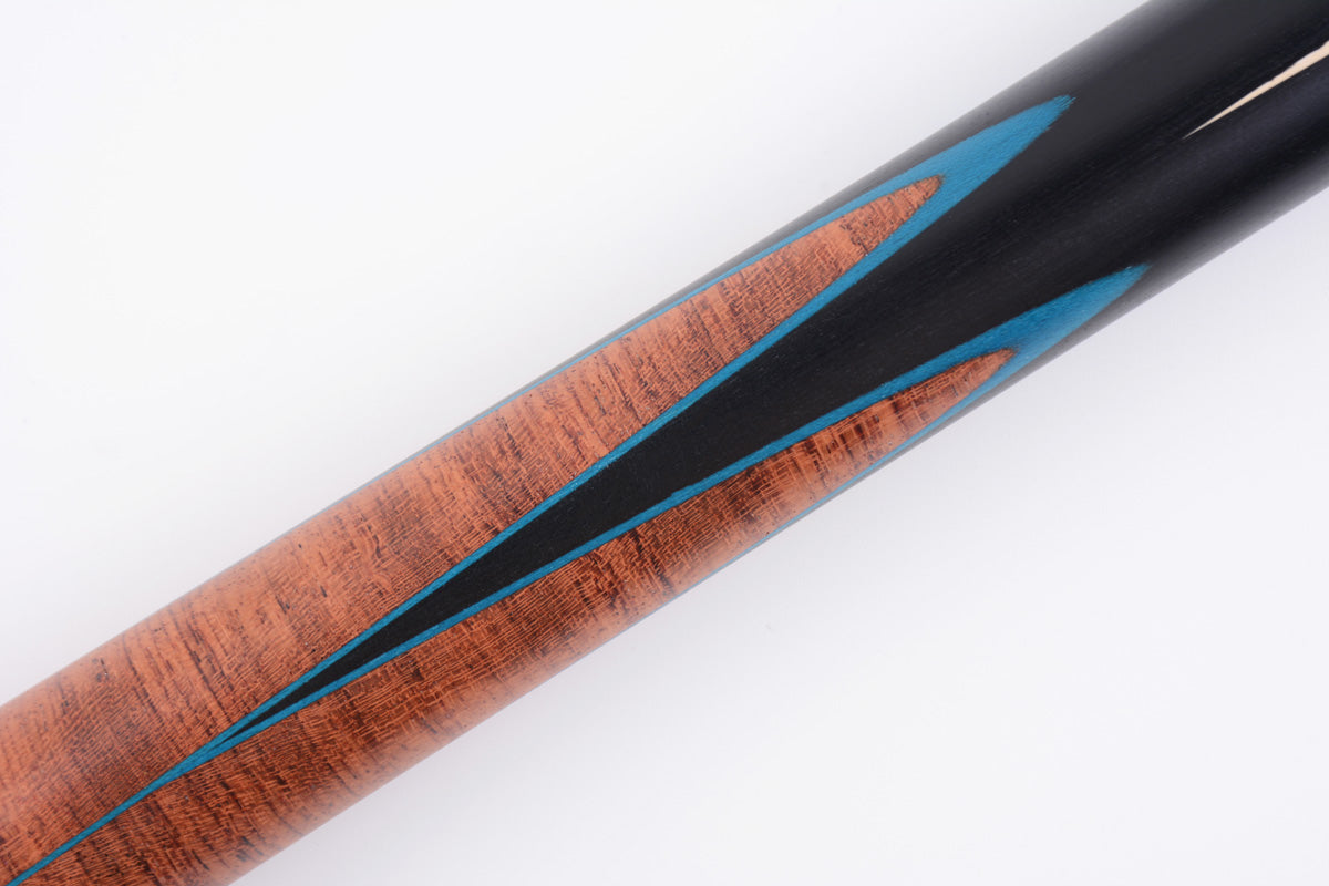 MARK RICHARD BLACK Badge 53" Eucalyptus Burl Splice Youth & Junior Short Snooker Cue Set #ST53A