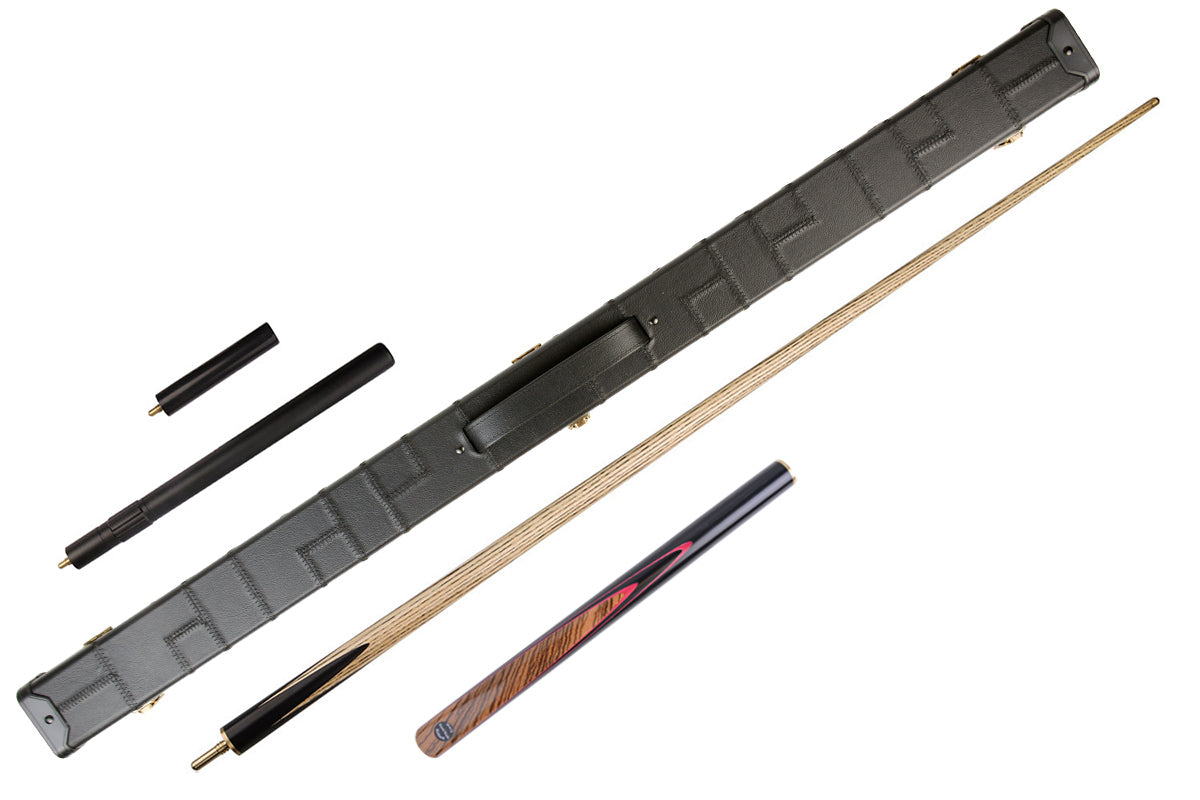 8.5/9.5mm Tip Snooker & English Pool Cue Set - Zebreano Rose Red Design #SC99