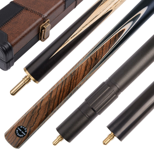 This dark tan pool cue set