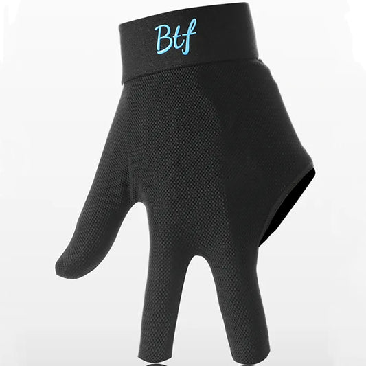 BTF Black Three-Finger Billiard Snooker Glove