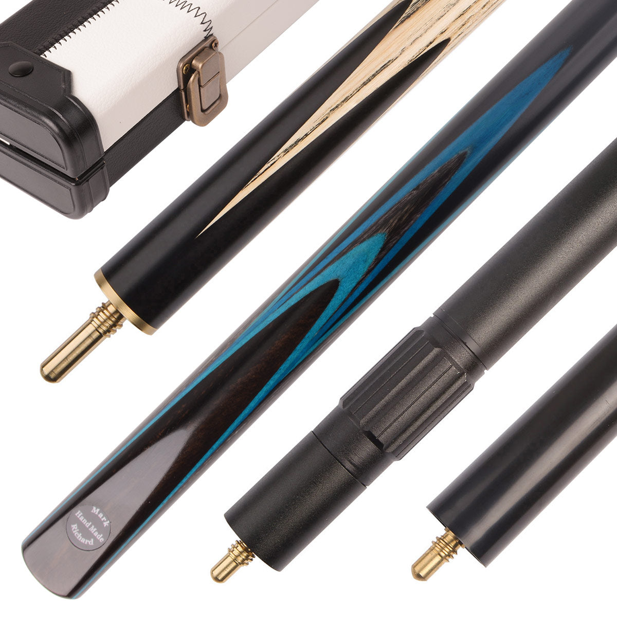Ebony Spliced Blue pool cue set