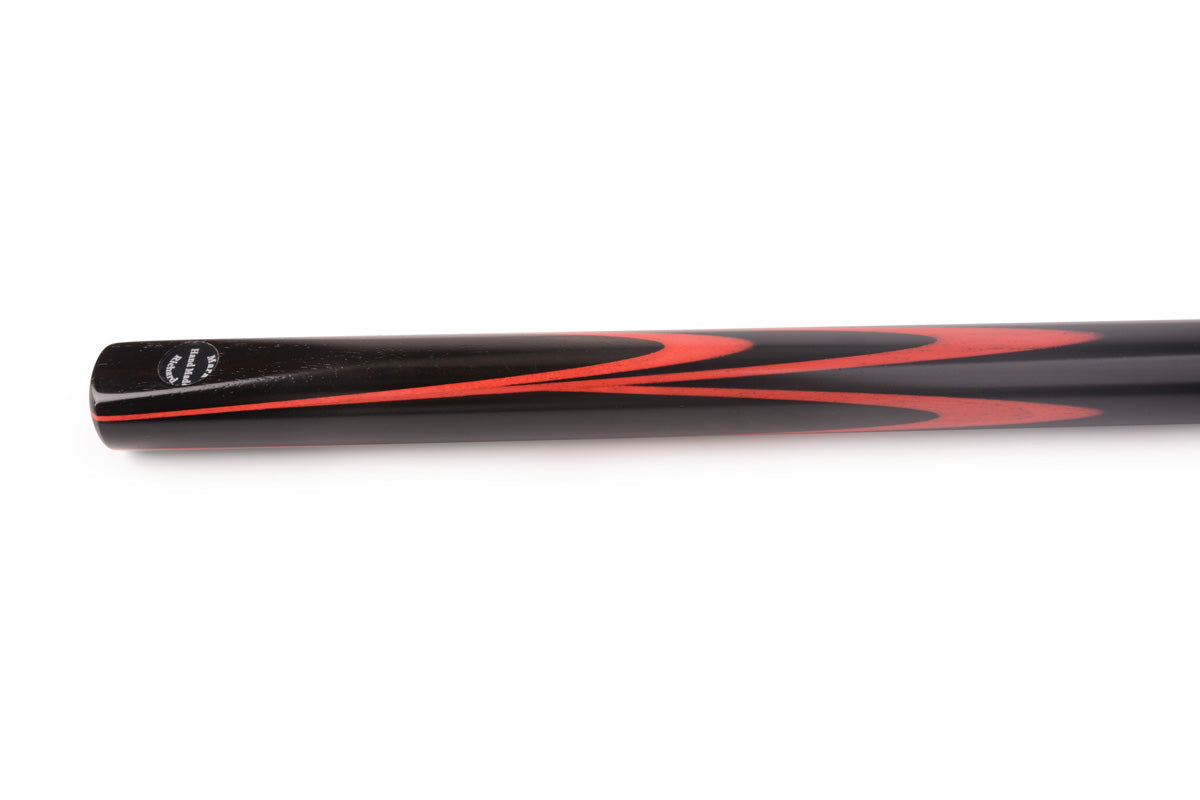 57/58" ¾ Jointed Snooker/Pool Cue Set - Figured Ebony & Vivid Red Maple Veneers #T96SC71