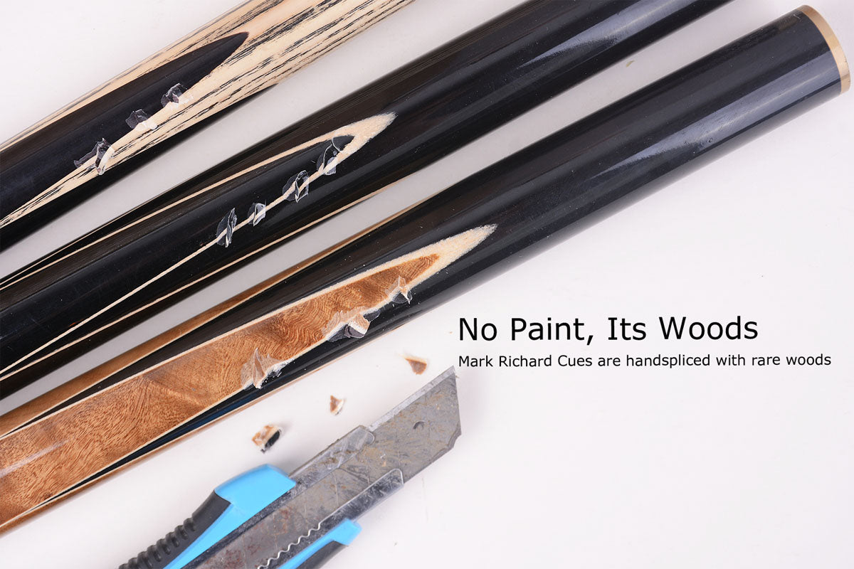 57"/58" Handcrafted Snooker & English Pool Cue Set with Eucalyptus Burl Chestnut Inlay #SC52