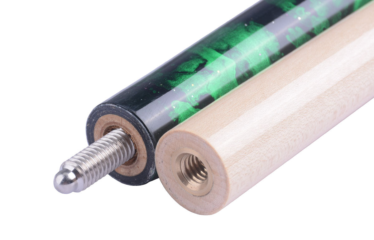 AB EARTH Green Mist Ergonomic Pool Cue – 19oz / 20oz / 21oz Maple Cue Stick #B20