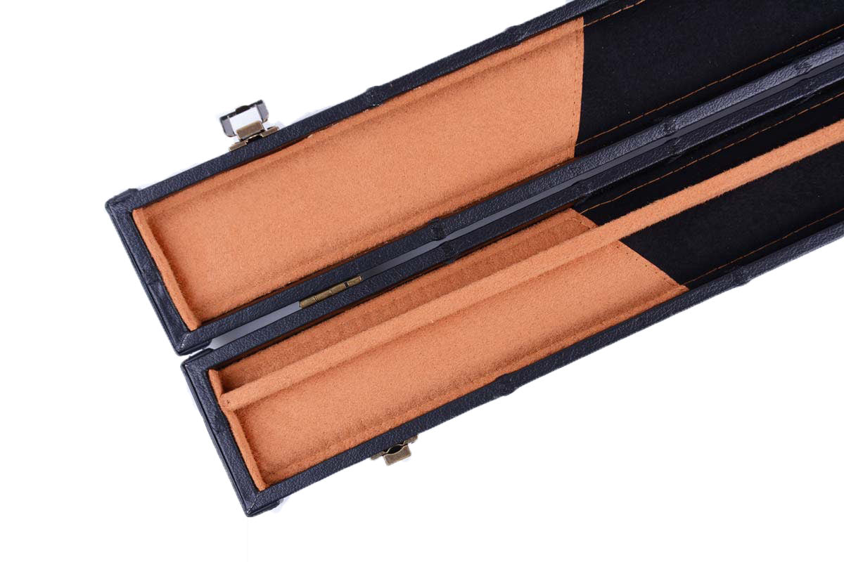 MARK RICHARD Patchwork Leatherette Case for 58 inch Black and Black & Blue 1 piece Snooker Cue Cases #T102/T103