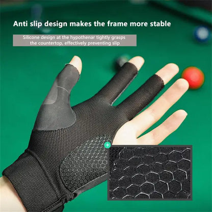 Professional Three-Finger Snooker Pool Cueing Glove - Left Hand
