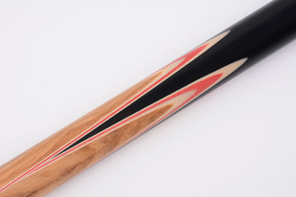 58" 9.5mm Tip Alloy One Piece Snooker Cue Set - Handcrafted Olivewood & Red Maple Inlays #T102AON04