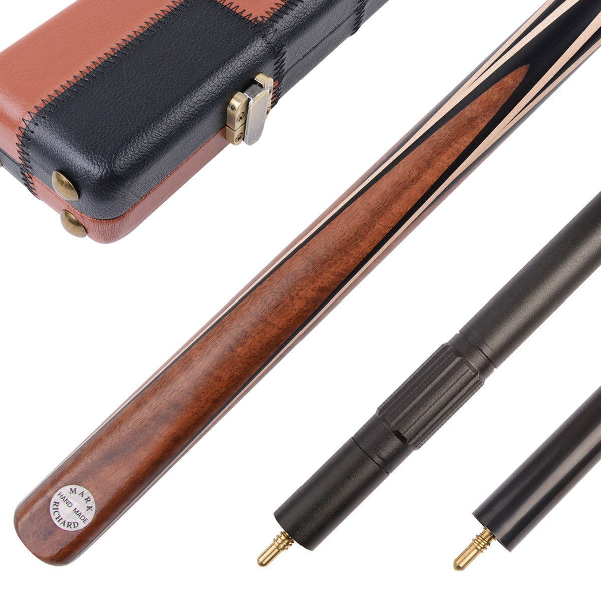 MARK RICHARD Alloy Pro Series 58" Premium Ash Shaft Padauk Splice One Piece Snooker Cue Set #T106AON06