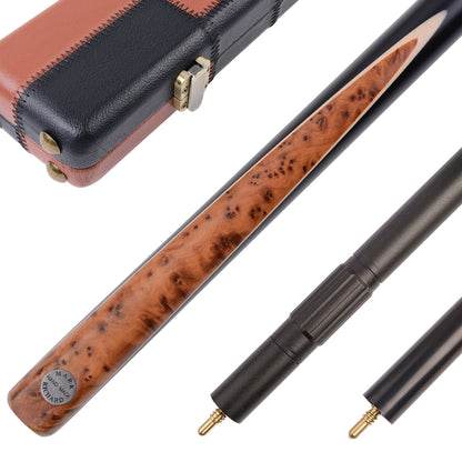 MARK RICHARD Alloy Pro Series 58" Thuya Burl Splice 9.5mm Tip One Piece Snooker Cue Set #T106AON07