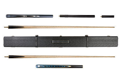 Mark Richard Complete English Pool Dual-Cue Kit – Break and Play in Luxury Leatherette Case #T401-9702