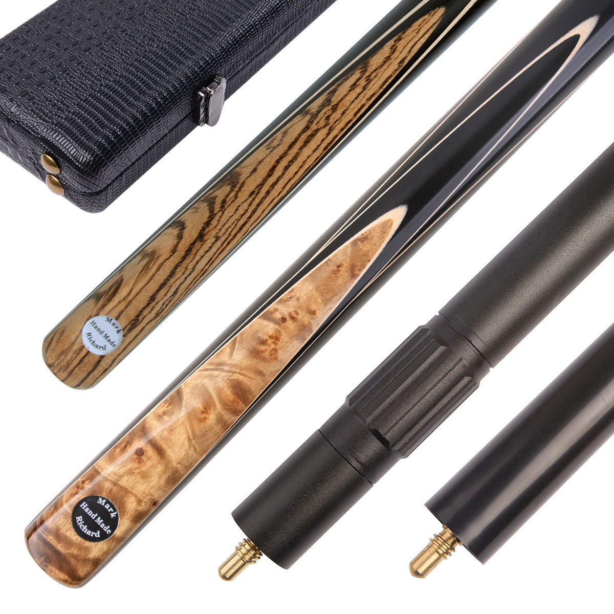 Mark Richard Complete English Pool Cue & Break Cue Set with Luxury Leatherette Cue Case #T401-3501