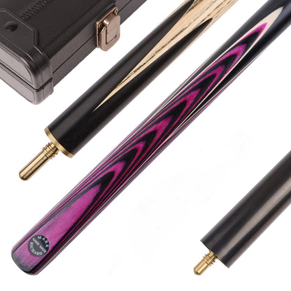 MARK RICHARD Black Badge Premium Handcrafted 57"/58" Purple & Black Snooker & English Pool Cue Set #SC111