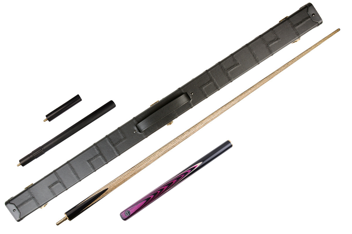 MARK RICHARD Black Badge Premium Handcrafted 57"/58" Purple & Black Snooker & English Pool Cue Set #SC111