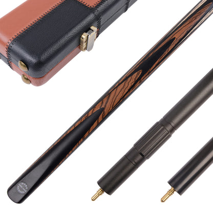 MARK RICHARD Black Badge Series Exotic Zebrawood 58" 9.5mm Tip One Piece Snooker Cue Set #SCP15