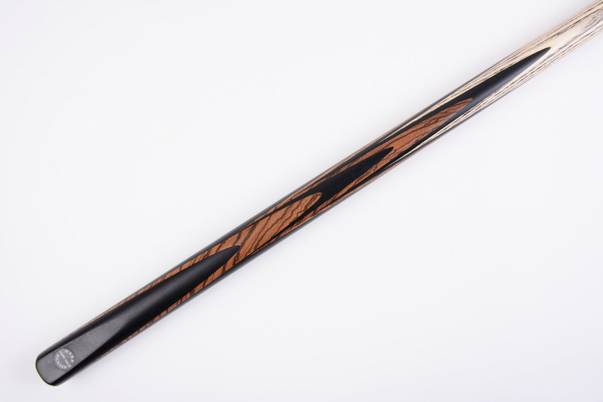MARK RICHARD Black Badge Series Exotic Zebrawood 58" 9.5mm Tip One Piece Snooker Cue Set #SCP15