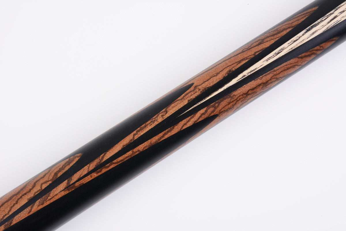MARK RICHARD Black Badge Series Exotic Zebrawood 58" 9.5mm Tip One Piece Snooker Cue Set #SCP15