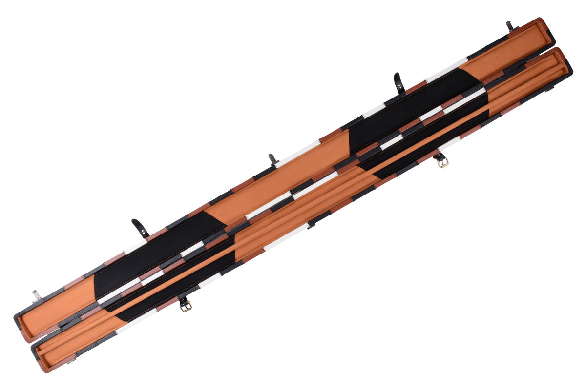 MARK RICHARD Black Badge Series Walnut Splice 1 Piece Snooker Cue with Deluxe Cue Case #SCP55