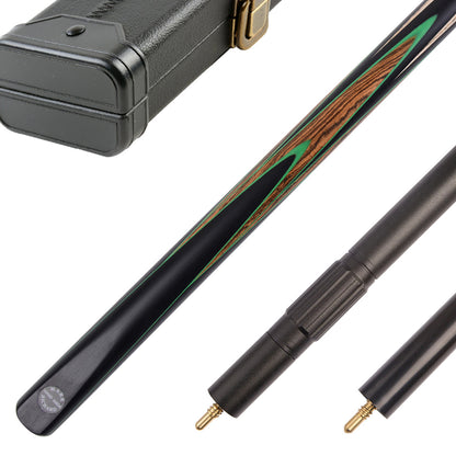 MARK RICHARD Black Badge Professional 1 Piece Snooker Cue Set with Ovangkol & Green Maple Splice #SCP65
