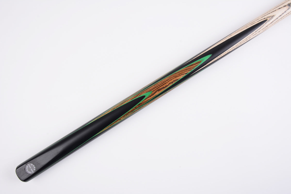MARK RICHARD Black Badge Professional 1 Piece Snooker Cue Set with Ovangkol & Green Maple Splice #SCP65