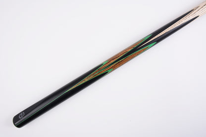 MARK RICHARD Black Badge Professional 1 Piece Snooker Cue Set with Ovangkol & Green Maple Splice #SCP65