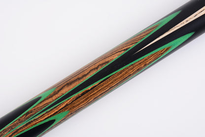 MARK RICHARD Black Badge Professional 1 Piece Snooker Cue Set with Ovangkol & Green Maple Splice #SCP65