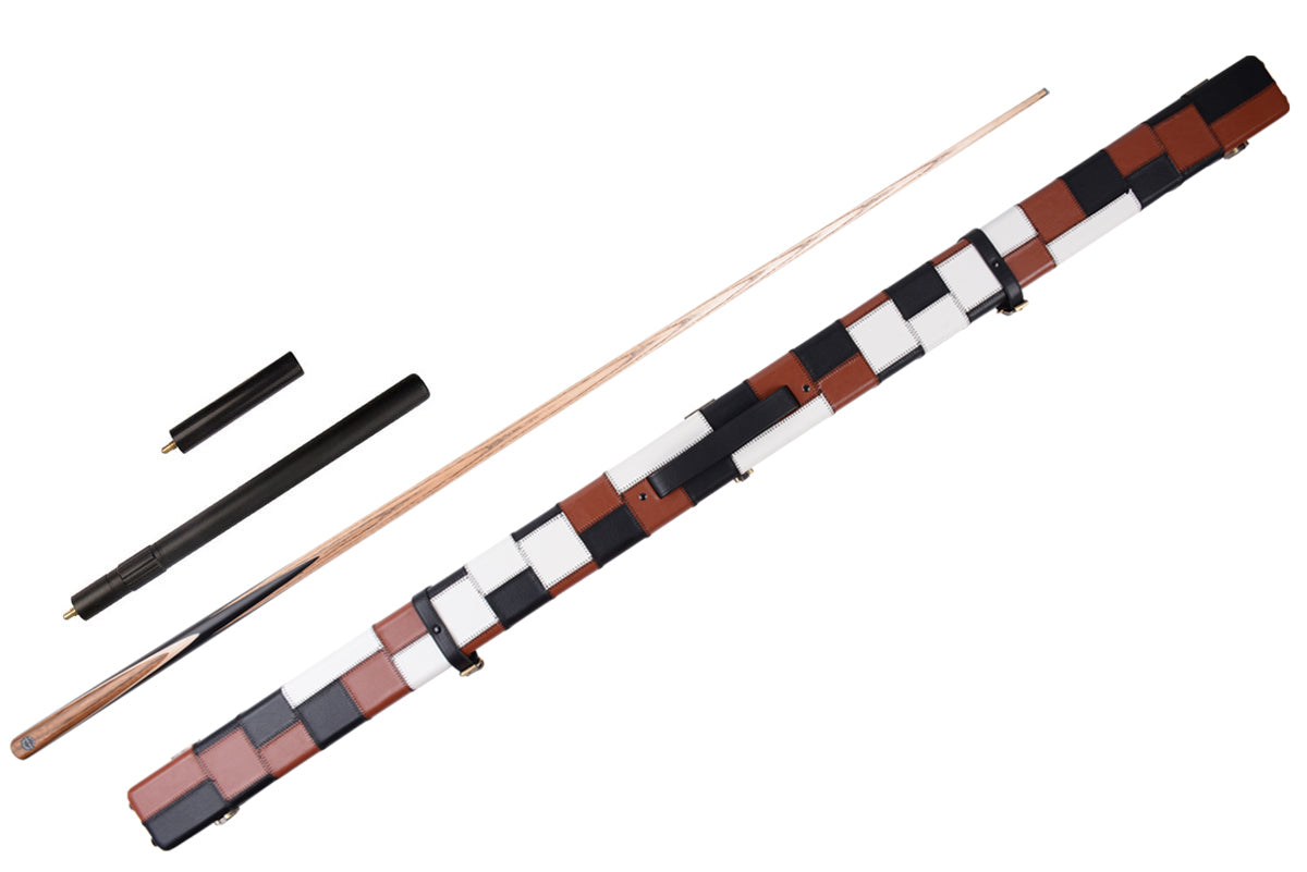 MARK RICHARD BLACK Badge 53" Youth & Junior Short Snooker Cue Set with Mexican Bocote Splice #ST53B
